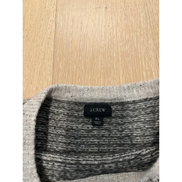 J Crew Rugged Merino Sweater Men's XL Wool Blend Donegal Herringbone Old Money - Picture 3 of 6